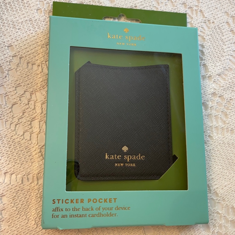 Kate Spade leather sticker pocket for iPhone
